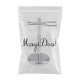 Maxbell Men Stainless Steel Shaving Display Stand Rack Shave Brush Holder Double ends - Aladdin Shoppers