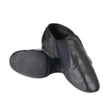 Maxbell Men Womens Soft Pigskin Black Slip On Jazz Shoes Split Sole Jazz Sneakers 25.5x8.5cm - Aladdin Shoppers