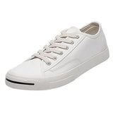 Maxbell Mens Canvas Shoes Sneakers Low Cut Lace Up Casual Walking Shoes Flats 40 White - Aladdin Shoppers