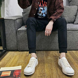 Maxbell Mens Canvas Shoes Sneakers Low Cut Lace Up Casual Walking Shoes Flats 40 White - Aladdin Shoppers