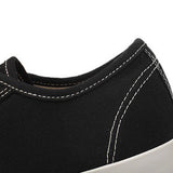 Maxbell Mens Canvas Shoes Sneakers Low Cut Lace Up Casual Walking Shoes Flats 42 Black - Aladdin Shoppers