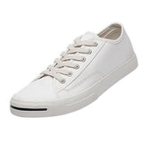 Maxbell Mens Canvas Shoes Sneakers Low Cut Lace Up Casual Walking Shoes Flats 42 White - Aladdin Shoppers