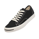 Maxbell Mens Canvas Shoes Sneakers Low Cut Lace Up Casual Walking Shoes Flats 43 Black - Aladdin Shoppers
