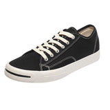 Maxbell Mens Canvas Shoes Sneakers Low Cut Lace Up Casual Walking Shoes Flats 43 Black - Aladdin Shoppers