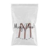 Maxbell Mens Y-Back Adjustable Elastic Suspenders 6 Clip-on Braces Belt Brown - Aladdin Shoppers