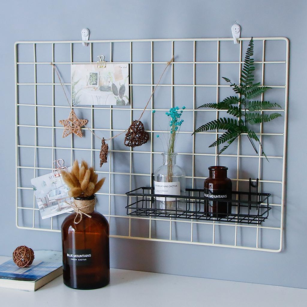 Maxbell Mesh Wall Metal Wire Basket Wire Storage Shelf Rack Home Decor 40x10x5cm - Aladdin Shoppers