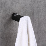 Maxbell Metal Bathroom Wall Mounted Hooks Towels Hanger Wall Organiser Decor Black A - Aladdin Shoppers