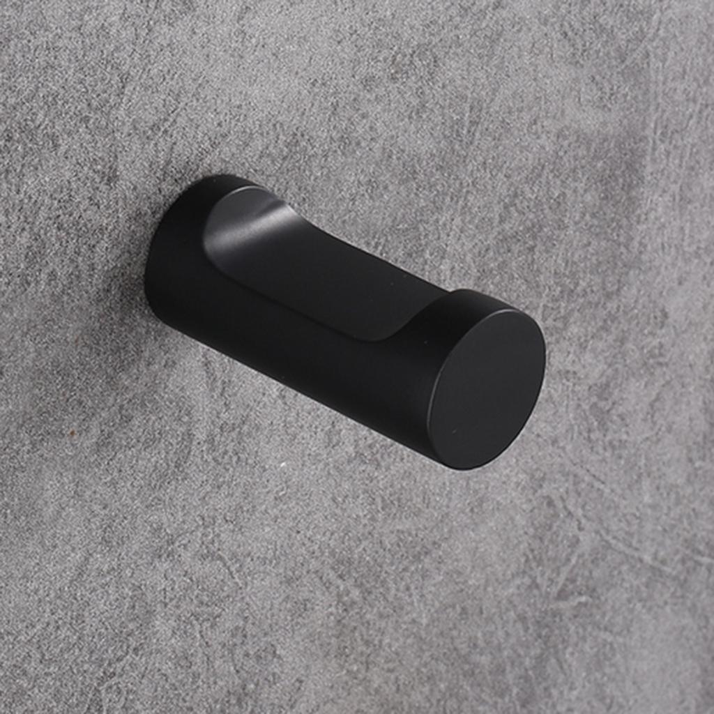 Maxbell Metal Bathroom Wall Mounted Hooks Towels Hanger Wall Organiser Decor Black A - Aladdin Shoppers