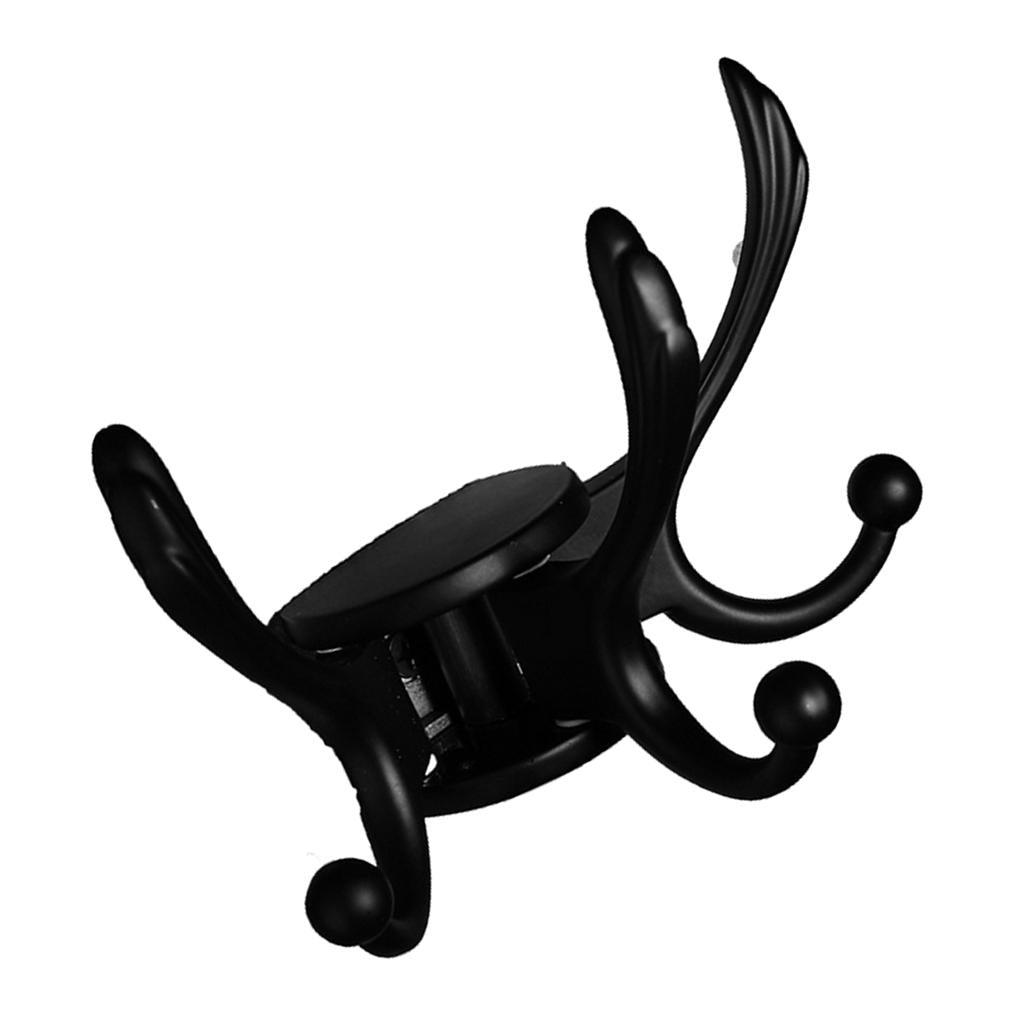 Maxbell Metal Bathroom Wall Mounted Hooks Towels Hanger Wall Organiser Decor Black B - Aladdin Shoppers