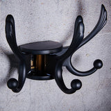 Maxbell Metal Bathroom Wall Mounted Hooks Towels Hanger Wall Organiser Decor Black B - Aladdin Shoppers