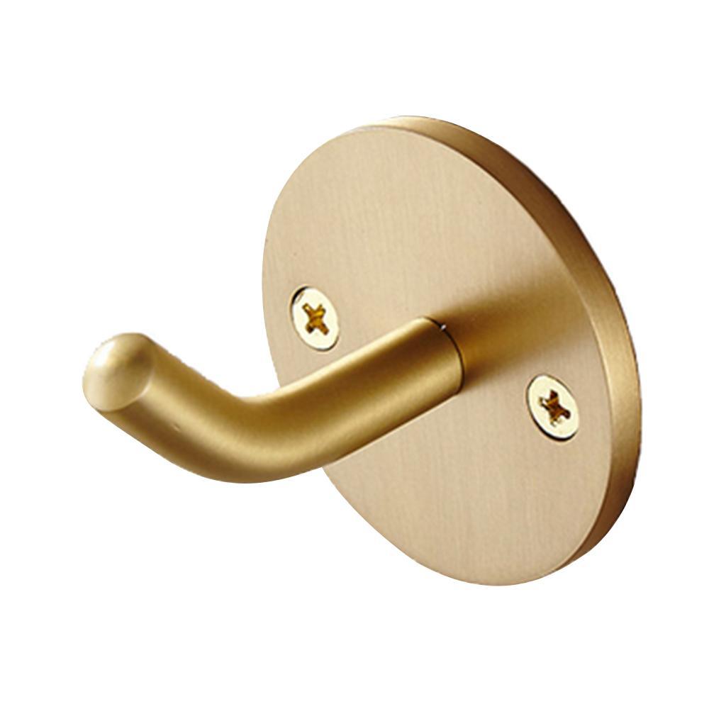Maxbell Metal Bathroom Wall Mounted Hooks Towels Hanger Wall Organiser Decor Golden - Aladdin Shoppers