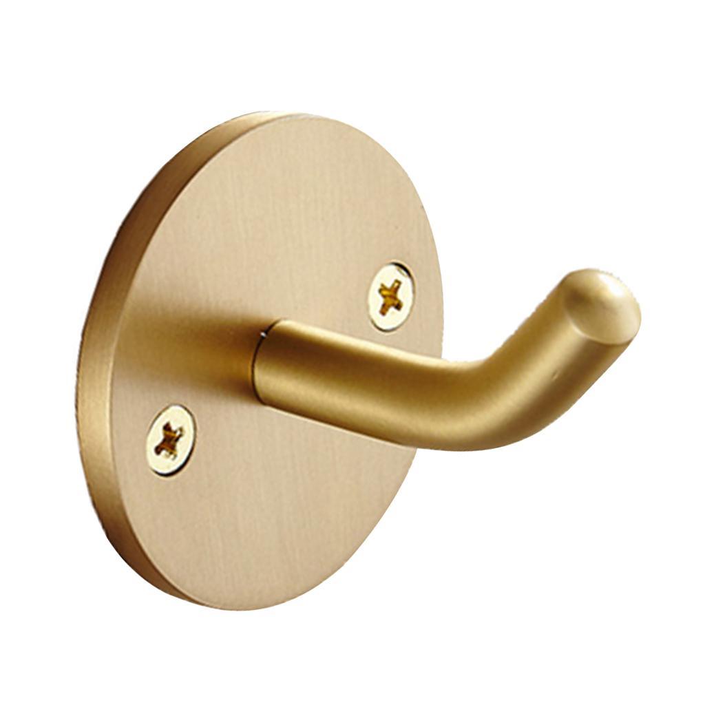 Maxbell Metal Bathroom Wall Mounted Hooks Towels Hanger Wall Organiser Decor Golden - Aladdin Shoppers