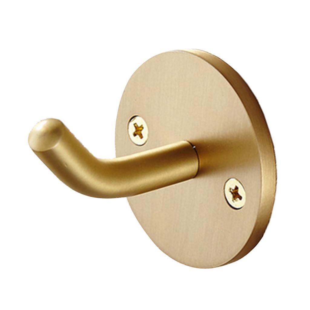 Maxbell Metal Bathroom Wall Mounted Hooks Towels Hanger Wall Organiser Decor Golden - Aladdin Shoppers