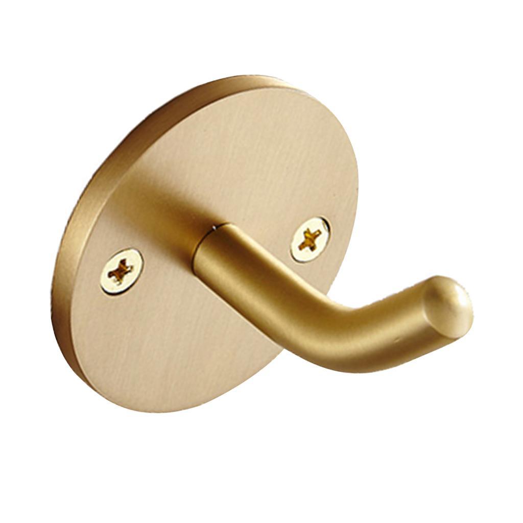 Maxbell Metal Bathroom Wall Mounted Hooks Towels Hanger Wall Organiser Decor Golden - Aladdin Shoppers