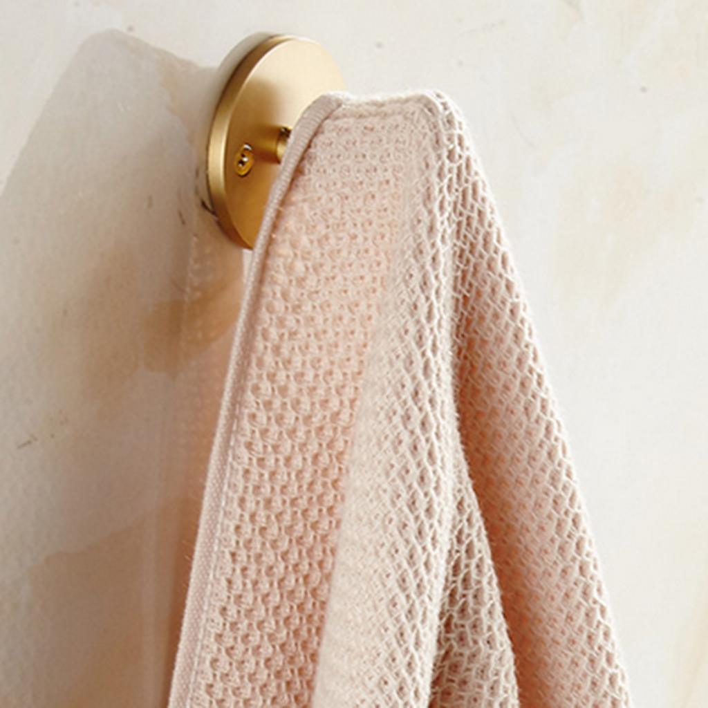 Maxbell Metal Bathroom Wall Mounted Hooks Towels Hanger Wall Organiser Decor Golden - Aladdin Shoppers
