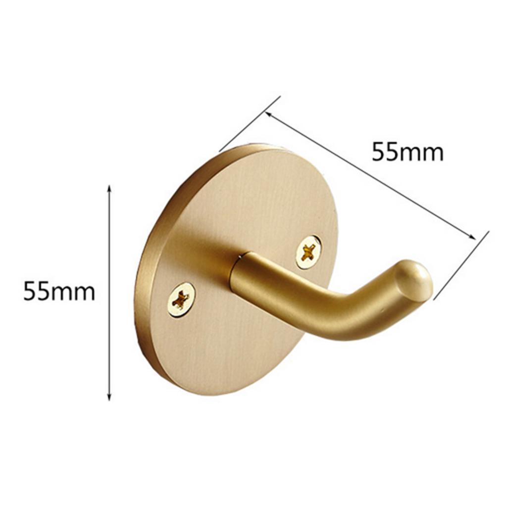 Maxbell Metal Bathroom Wall Mounted Hooks Towels Hanger Wall Organiser Decor Golden - Aladdin Shoppers