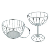 Maxbell Metal Coffee Cup Shape Fruit Bread Snack Storage Basket Goblet Basket - Aladdin Shoppers