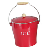 Maxbell Metal Double Wall Layered Ice Champagne Bucket, Wine Cooler with Lid Red - Aladdin Shoppers