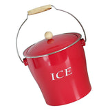 Maxbell Metal Double Wall Layered Ice Champagne Bucket, Wine Cooler with Lid Red - Aladdin Shoppers