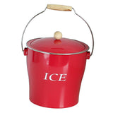Maxbell Metal Double Wall Layered Ice Champagne Bucket, Wine Cooler with Lid Red - Aladdin Shoppers