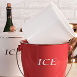 Maxbell Metal Double Wall Layered Ice Champagne Bucket, Wine Cooler with Lid Red - Aladdin Shoppers