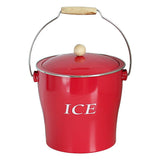 Maxbell Metal Double Wall Layered Ice Champagne Bucket, Wine Cooler with Lid Red - Aladdin Shoppers