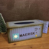 Maxbell Metal Tissue Box Cover Home Car Napkin Toilet Paper Holder Blue Pentagrams - Aladdin Shoppers