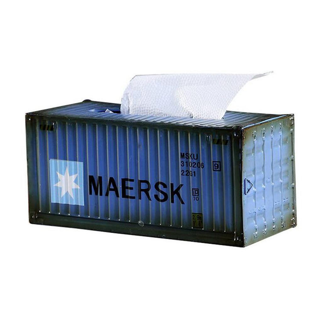 Maxbell Metal Tissue Box Cover Home Car Napkin Toilet Paper Holder Blue Pentagrams - Aladdin Shoppers