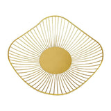 Maxbell Metal Wire Fruit Basket Bowl Candy Snack Storage Container Holder B_Gold_S