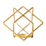 Maxbell Metal Wire Golden Candle Cup Holder for Living Room Decor Photo Prop Sqare - Aladdin Shoppers