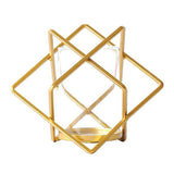 Maxbell Metal Wire Golden Candle Cup Holder for Living Room Decor Photo Prop Sqare - Aladdin Shoppers