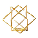 Maxbell Metal Wire Golden Candle Cup Holder for Living Room Decor Photo Prop Sqare - Aladdin Shoppers