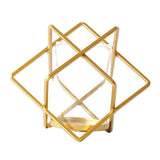 Maxbell Metal Wire Golden Candle Cup Holder for Living Room Decor Photo Prop Sqare - Aladdin Shoppers