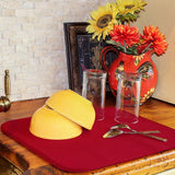 Maxbell Microfiber Dish Drying Mat Kitchen Drainer Sink Table Placemat Red - Aladdin Shoppers