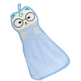 Maxbell Microfiber Hanging Hand Absorbent Towel Cartoon Bath Face Washcloth Blue - Aladdin Shoppers