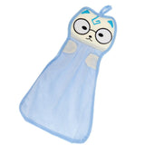 Maxbell Microfiber Hanging Hand Absorbent Towel Cartoon Bath Face Washcloth Blue - Aladdin Shoppers