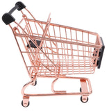 Maxbell Mini Metal Shopping Cart Salesman Sample Kids Pretend Play Toy - Rose Gold M - Aladdin Shoppers