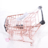 Maxbell Mini Metal Shopping Cart Salesman Sample Kids Pretend Play Toy - Rose Gold M - Aladdin Shoppers