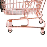 Maxbell Mini Metal Shopping Cart Salesman Sample Kids Pretend Play Toy - Rose Gold M - Aladdin Shoppers