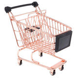 Maxbell Mini Metal Shopping Cart Salesman Sample Kids Pretend Play Toy - Rose Gold M - Aladdin Shoppers