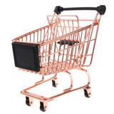 Maxbell Mini Metal Shopping Cart Salesman Sample Kids Pretend Play Toy - Rose Gold M - Aladdin Shoppers