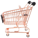 Maxbell Mini Metal Shopping Cart Salesman Sample Kids Pretend Play Toy - Rose Gold M - Aladdin Shoppers