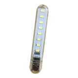 Maxbell Mini Pocket USB LED Night Light 8 LEDs 5V Bulb Lamp for Reading White - Aladdin Shoppers