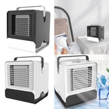 Maxbell Mini Portable Air Conditioner Fan USB Air Cooler Fan with LED Lights Black - Aladdin Shoppers