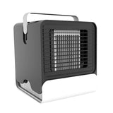Maxbell Mini Portable Air Conditioner Fan USB Air Cooler Fan with LED Lights Black - Aladdin Shoppers
