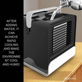 Maxbell Mini Portable Air Conditioner Fan USB Air Cooler Fan with LED Lights Black - Aladdin Shoppers