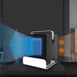 Maxbell Mini Portable Air Conditioner Fan USB Air Cooler Fan with LED Lights Black - Aladdin Shoppers