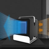 Maxbell Mini Portable Air Conditioner Fan USB Air Cooler Fan with LED Lights Black - Aladdin Shoppers