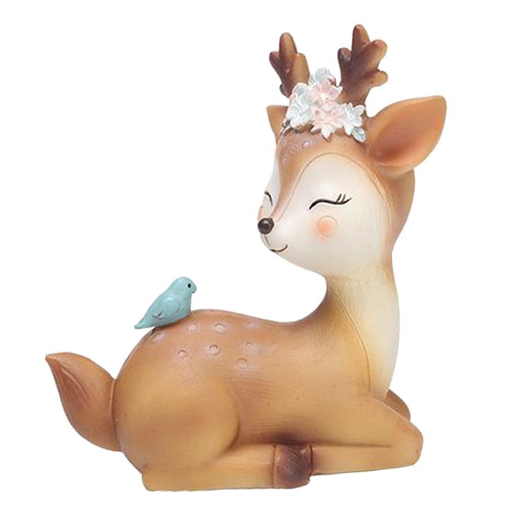 Maxbell Mini Simulated Deer Ornaments Home Garden Car Decoration Ornament Meditation - Aladdin Shoppers