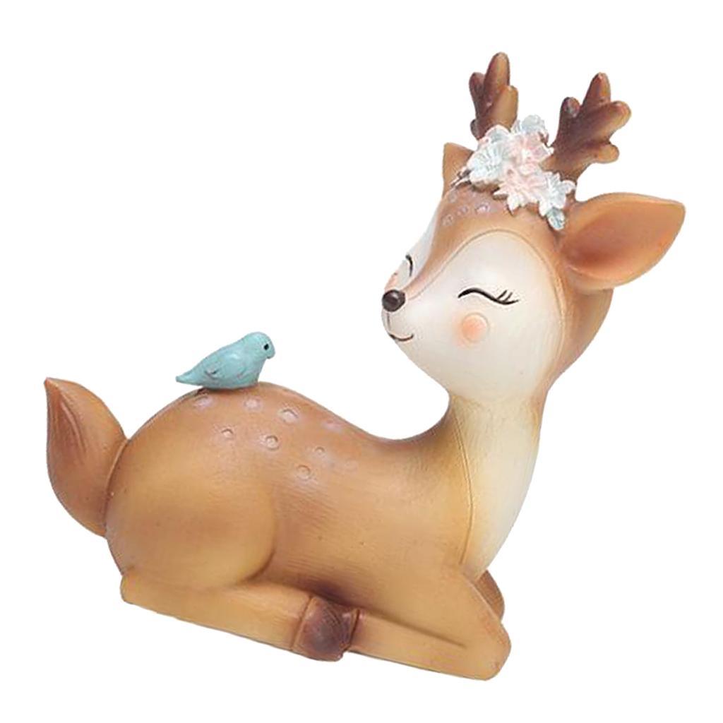 Maxbell Mini Simulated Deer Ornaments Home Garden Car Decoration Ornament Meditation - Aladdin Shoppers